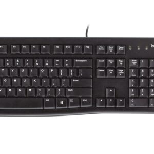 Logitech Keyboard Mouse Combo Wired - MK120 English & Arabic