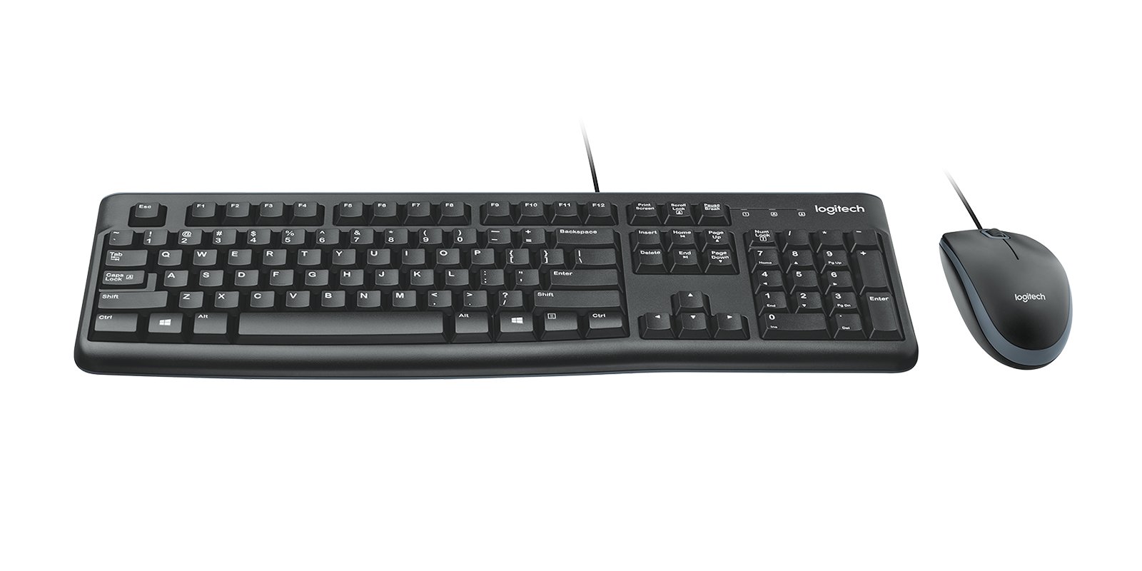 Logitech Keyboard Mouse Combo Wired - MK120 English & Arabic - Image 2