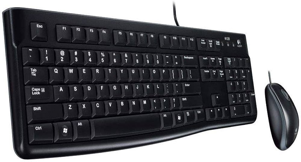 Logitech Keyboard Mouse Combo Wired - MK120 English & Arabic - Image 3
