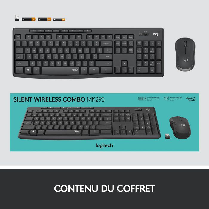 Logitech Keyboard Mouse Combo Wireless - MK295 English - Image 4