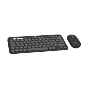 Logitech Keyboard Mouse Combo Wireless - Pebble Combo 2 English & Arabic