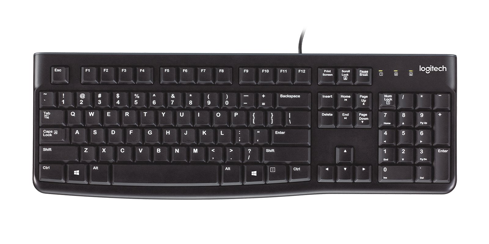 Logitech Keyboard Wired - K120 English & Arabic - Image 2
