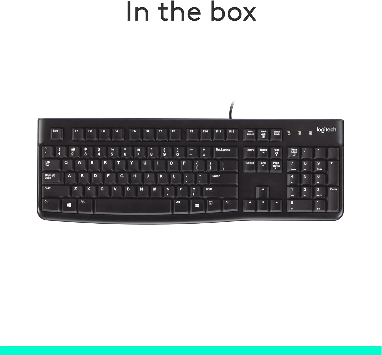 Logitech Keyboard Wired - K120 English - Image 3