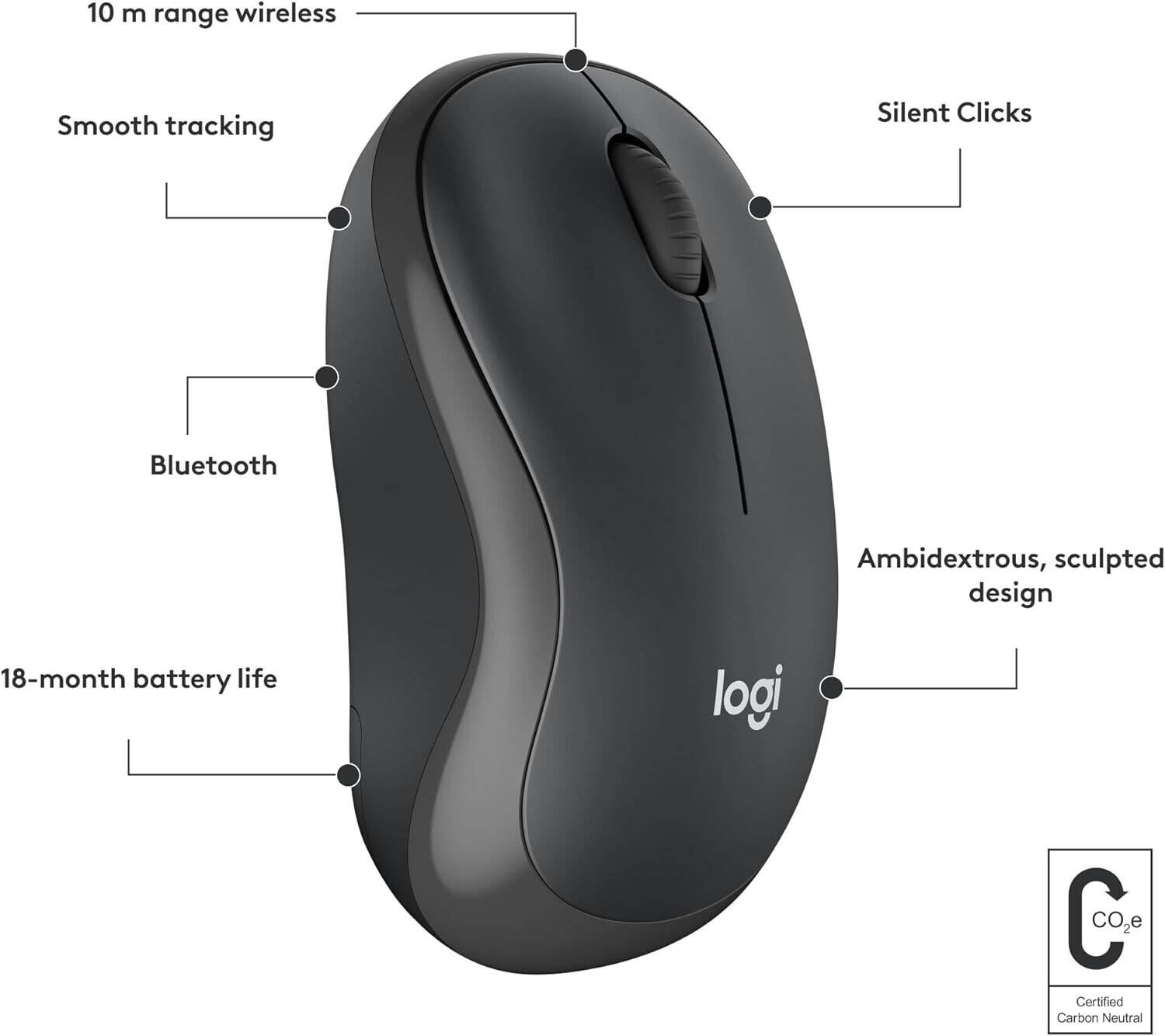 Logitech Mouse Wireless - M241 Silent Bluetooth - Image 4